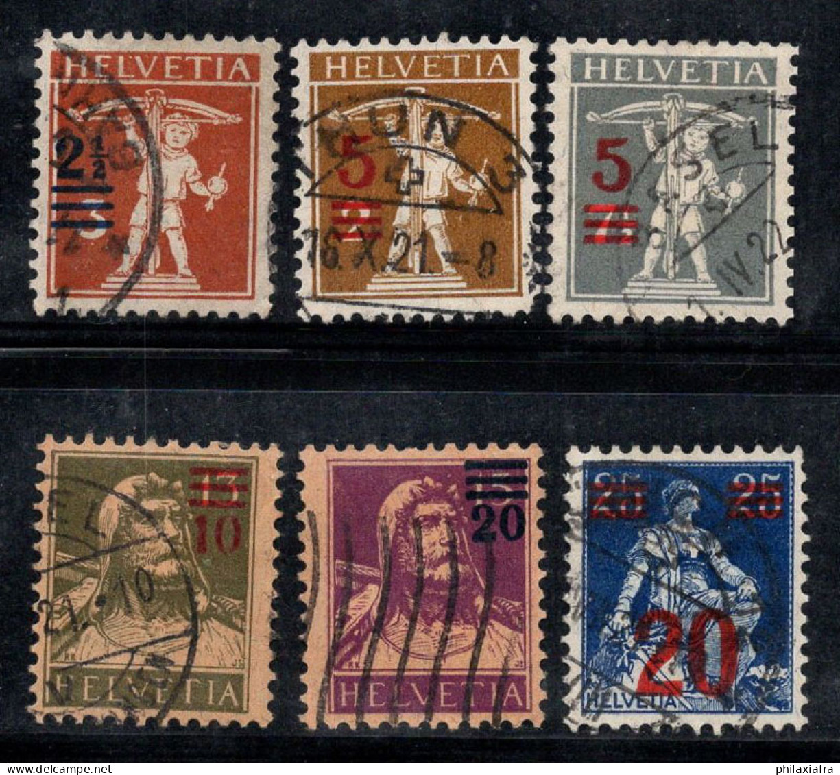 Suisse 1921 Mi. 156-161 Oblitéré 100% Surimprimé - Used Stamps