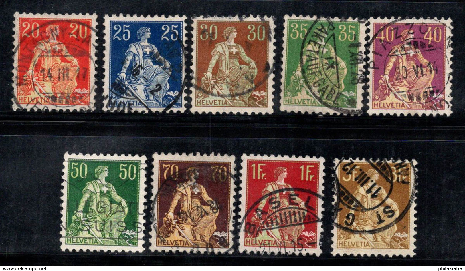 Suisse 1908 Mi. 102-110 Oblitéré 80% Helvétie - Used Stamps