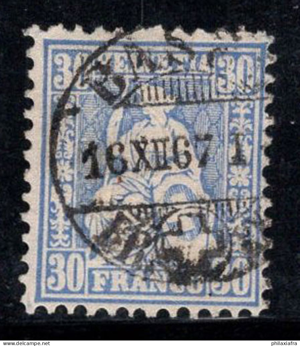 Suisse 1867 Mi. 33 Oblitéré 100% Helvetia Assis, 30 C - Oblitérés