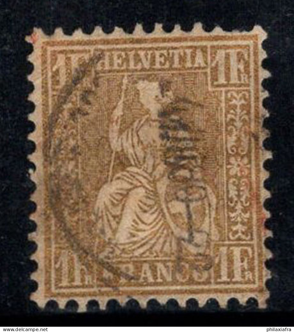 Suisse 1862 Mi. 28 Oblitéré 100% Helvétie Assise, 1 Fr - Oblitérés