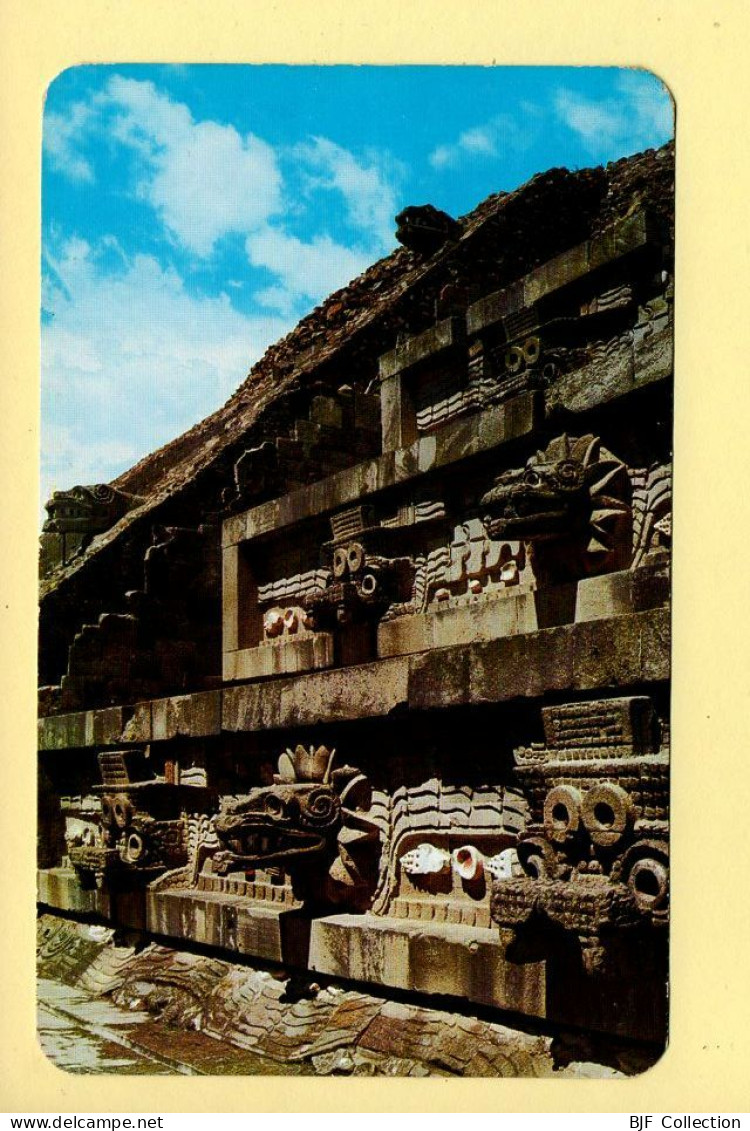 Mexique : Cabezas De Quetzalcoatl Y Tlaloc En Et Templo De Quetzalcoatl Theotihuacan Edo - Mexico