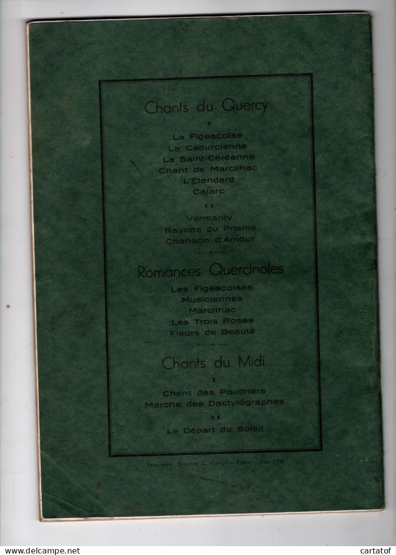 CHANTS DU QUERCY . Raymond COLY à FIGEAC Décembre 1930 . À Marie A. AUTESSERRE De FIGEAC Et H.COLY De CAHORS . - Figeac