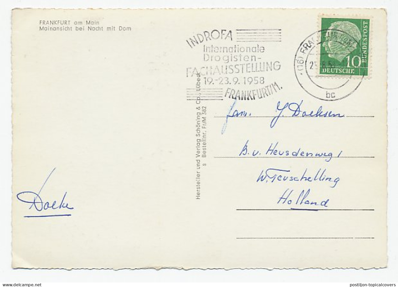Postcard / Postmark Germany Druggists Exhibition - Other & Unclassified