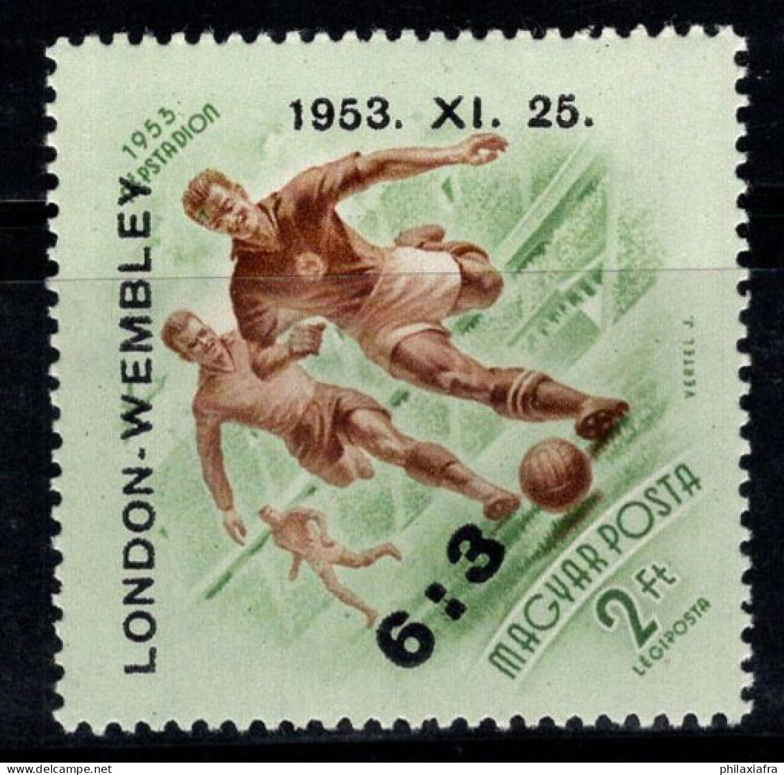 Hongrie 1953 Mi. 1340 Neuf * MH 100% Poste Aérienne 2 Ft, Football, Londres-Wembley - Neufs