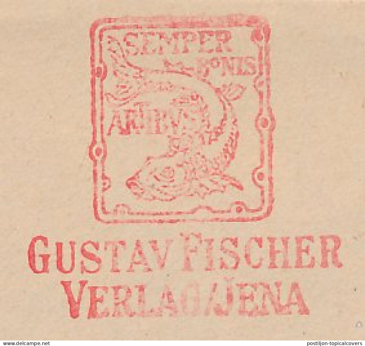 Meter Cover Germany 1952 Fish - Gustav Fischer Publishing Company - Semper Bonis Artibus - Fishes