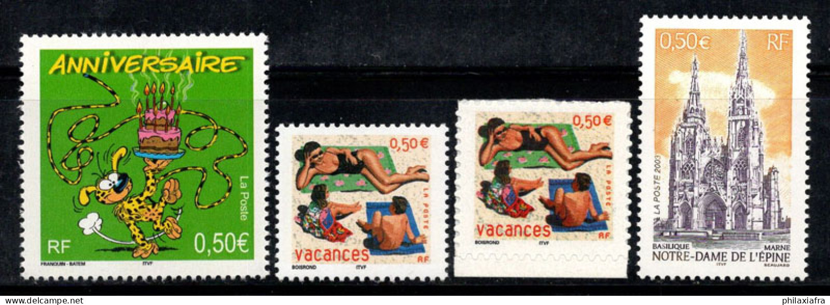 France 2003 Yv. 3569,3577-79 Neuf ** 100% Anniversaires,Fêtes,Notre-Dame - Unused Stamps