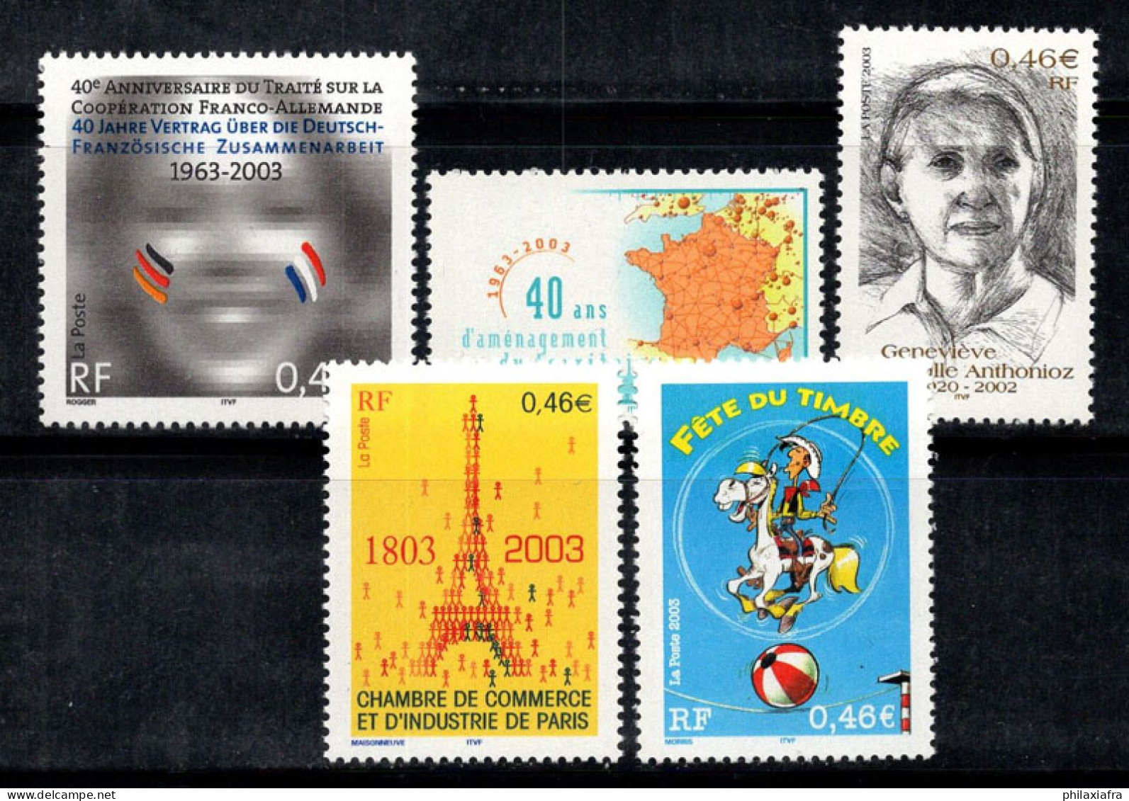 France 2003 Yv. 3542-46 Neuf ** 100% Bande Dessinée,Tour Eiffel,Carte De France - Nuovi