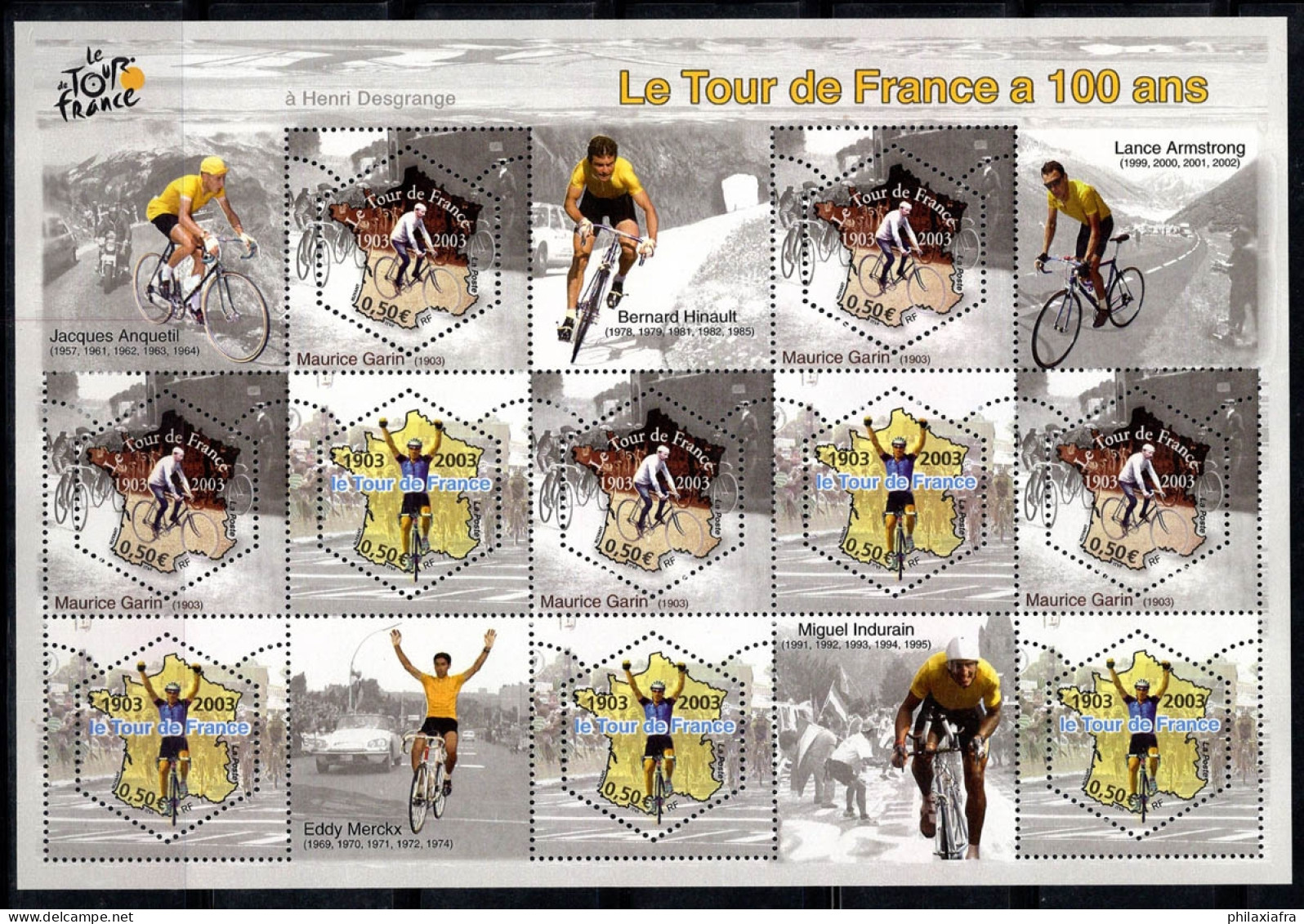 France 2003 Yv. Bl.59 Bloc Feuillet 100% Neuf ** Cyclisme, Tour De France - Blocks Und Markenheftchen