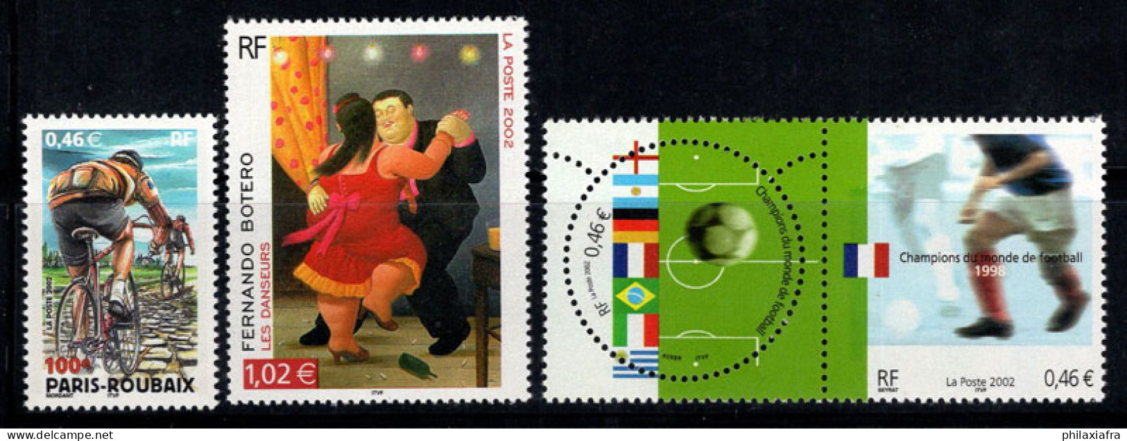 France 2002 Yv. 3481-84 Neuf ** 100% L'art De F. Botero, Cycliste, Football - Nuovi