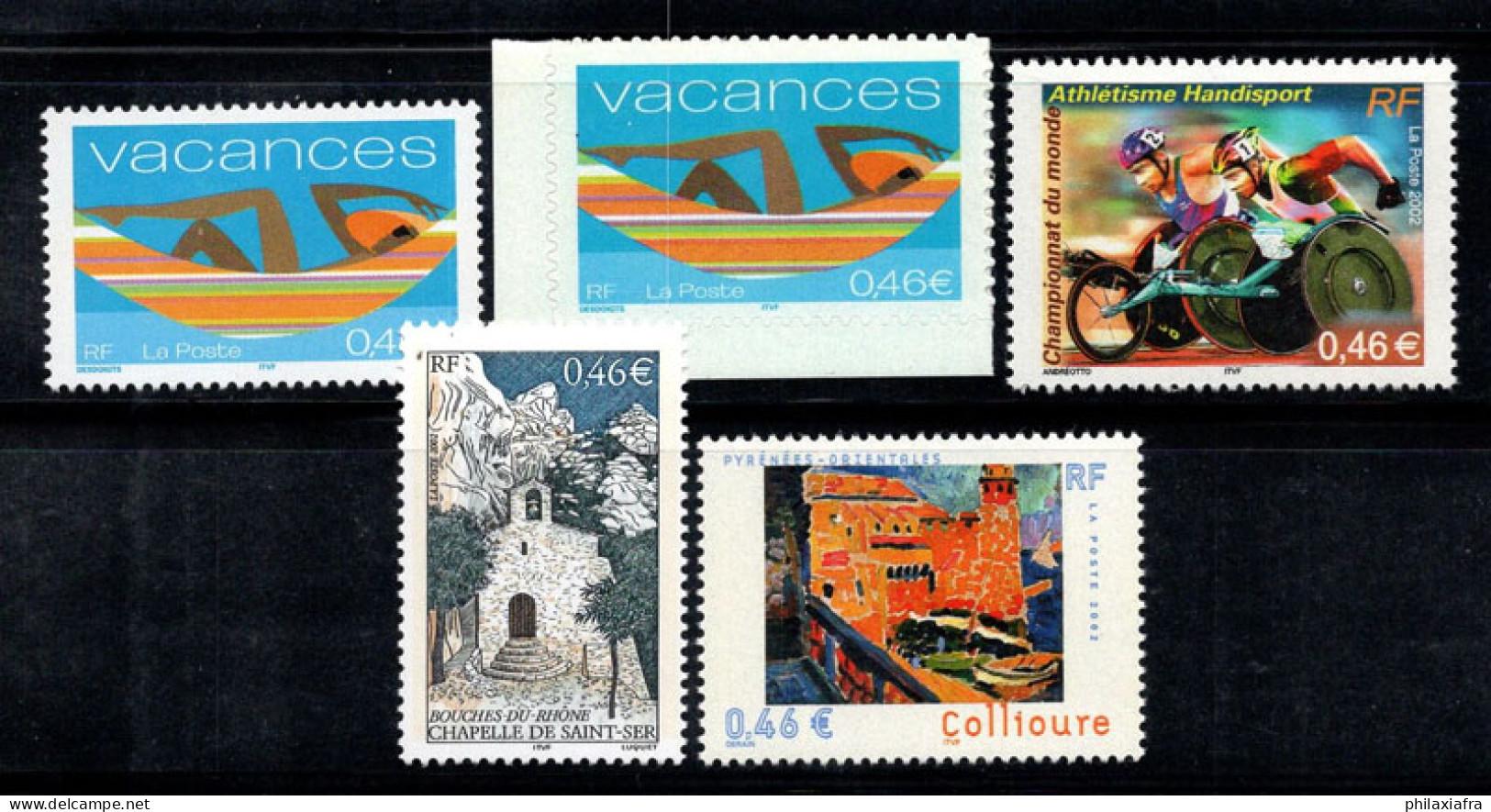 France 2002 Yv. 3493-97 Neuf ** 100% Vacances,Sports Pour Handicapés,Tourisme - Unused Stamps