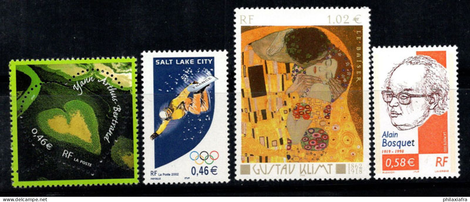 France 2002 Yv. 3459-62 Neuf ** 100% Coeur,Jeux Olympiques,Art,Bosquet Écrivain - Unused Stamps
