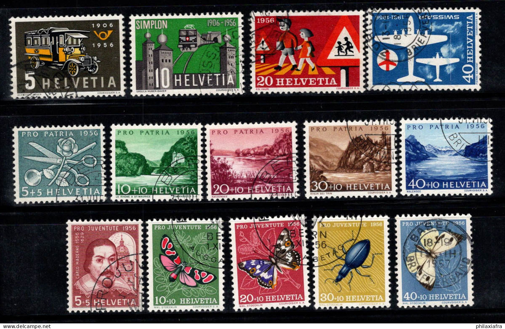Suisse 1956 Mi. 623-636 Oblitéré 100% Année Complète Pro Juventute, Pro Patria - Used Stamps
