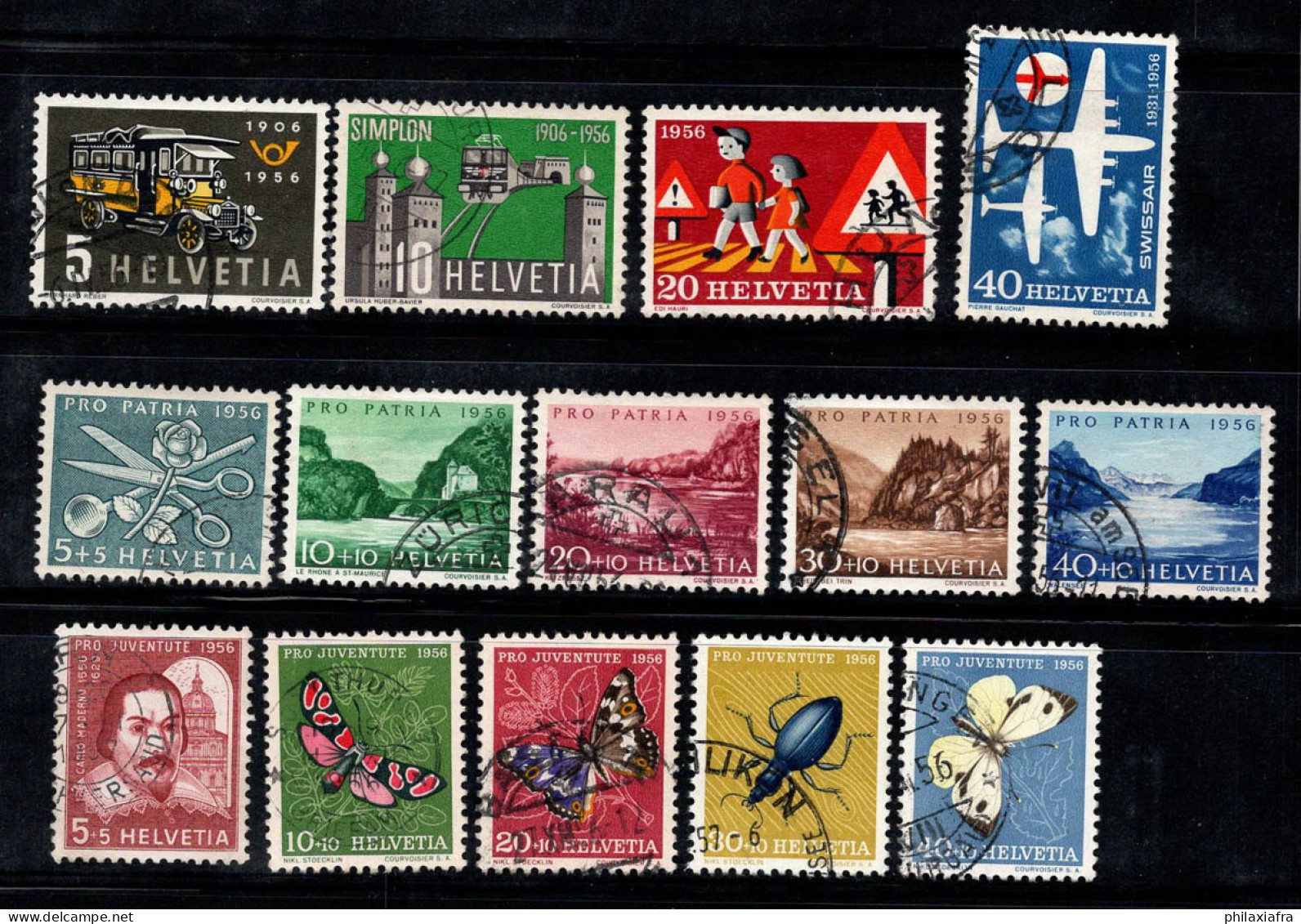Suisse 1956 Mi. 623-636 Oblitéré 100% Année Complète Pro Juventute, Pro Patria - Used Stamps