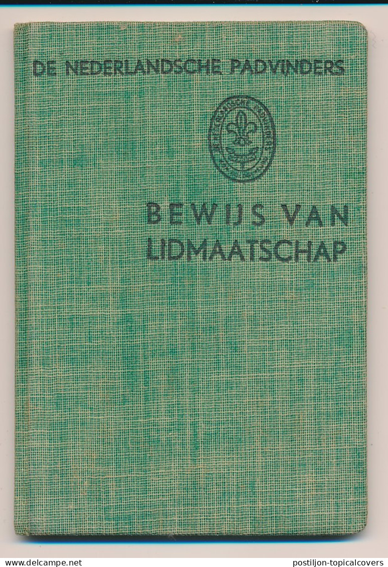 Dutch Scouts Membership Booklet 1938 Year Stamps Gevolmachtigden 1938 / 1940 - Other & Unclassified