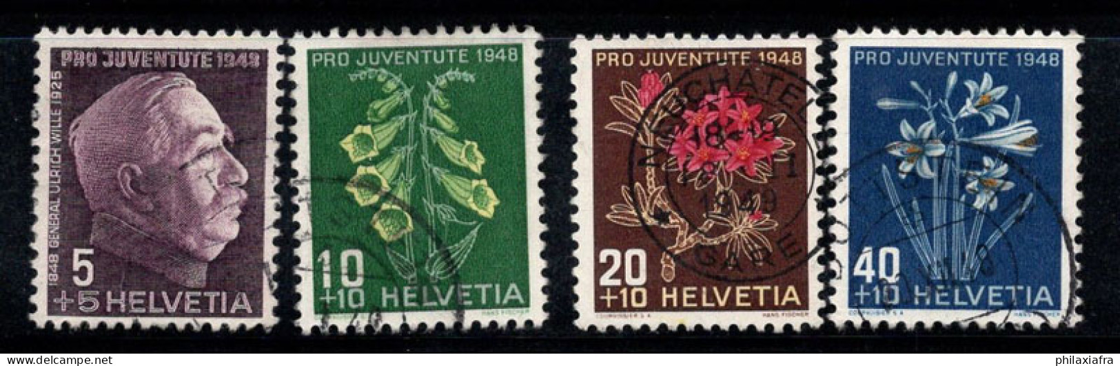 Suisse 1948 Mi. 514-517 Oblitéré 100% Pro Juventute, Fleurs - Oblitérés