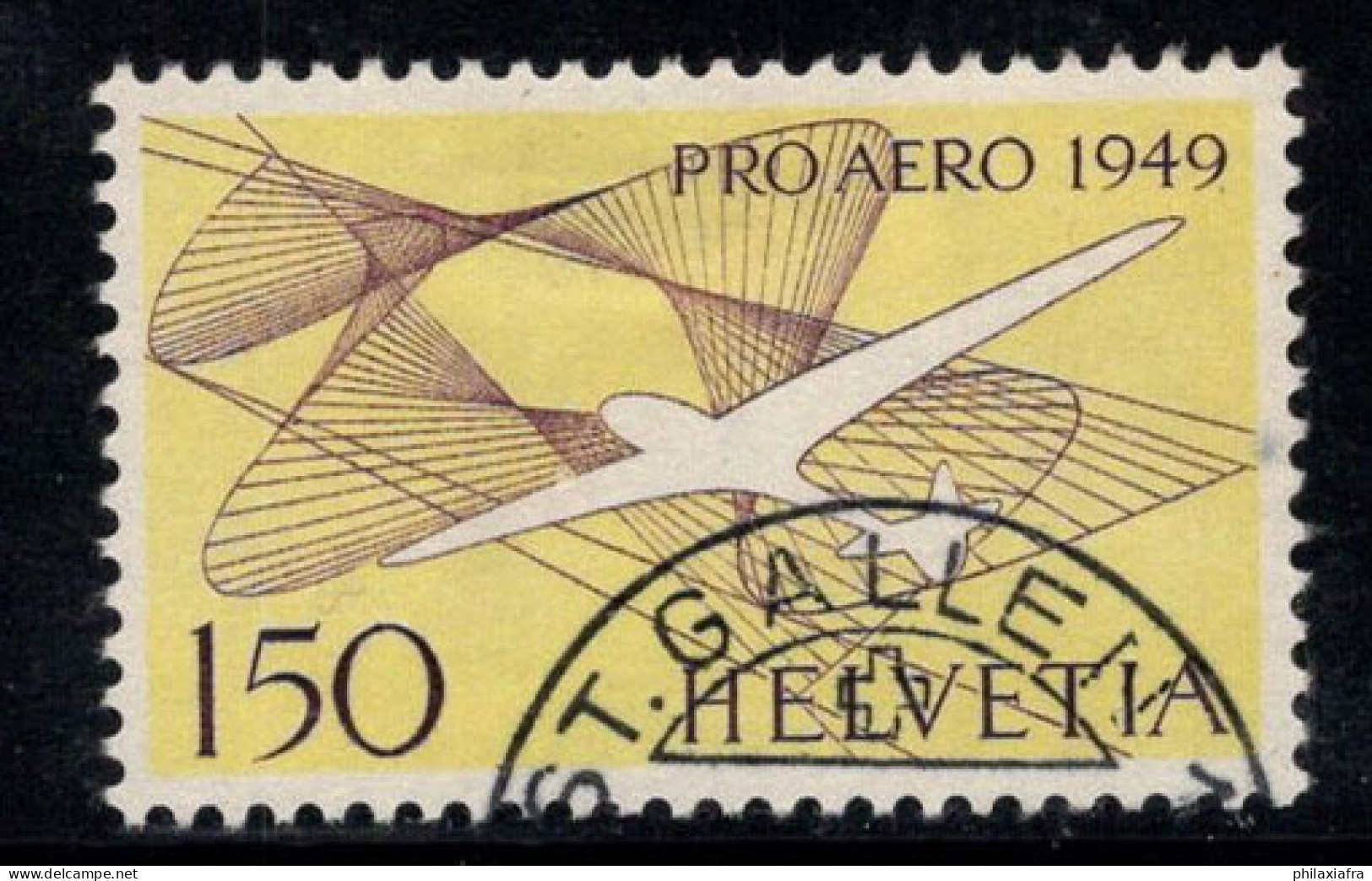 Suisse 1949 Mi. 518 Oblitéré 100% Poste Aérienne 150 °C, AVION - Gebruikt