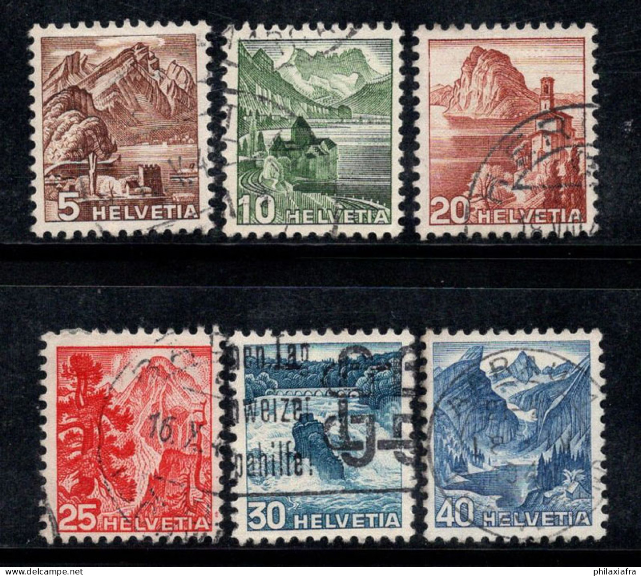 Suisse 1948 Mi. 500-505 Oblitéré 100% Paysages - Gebraucht