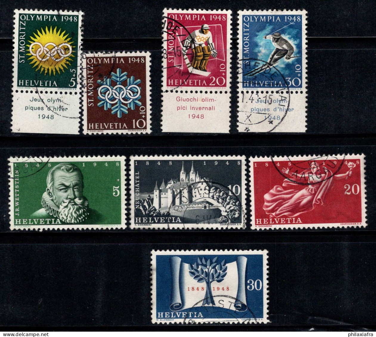 Suisse 1948 Mi. 492-499 Oblitéré 100% Jeux Olympiques, Indépendance - Used Stamps