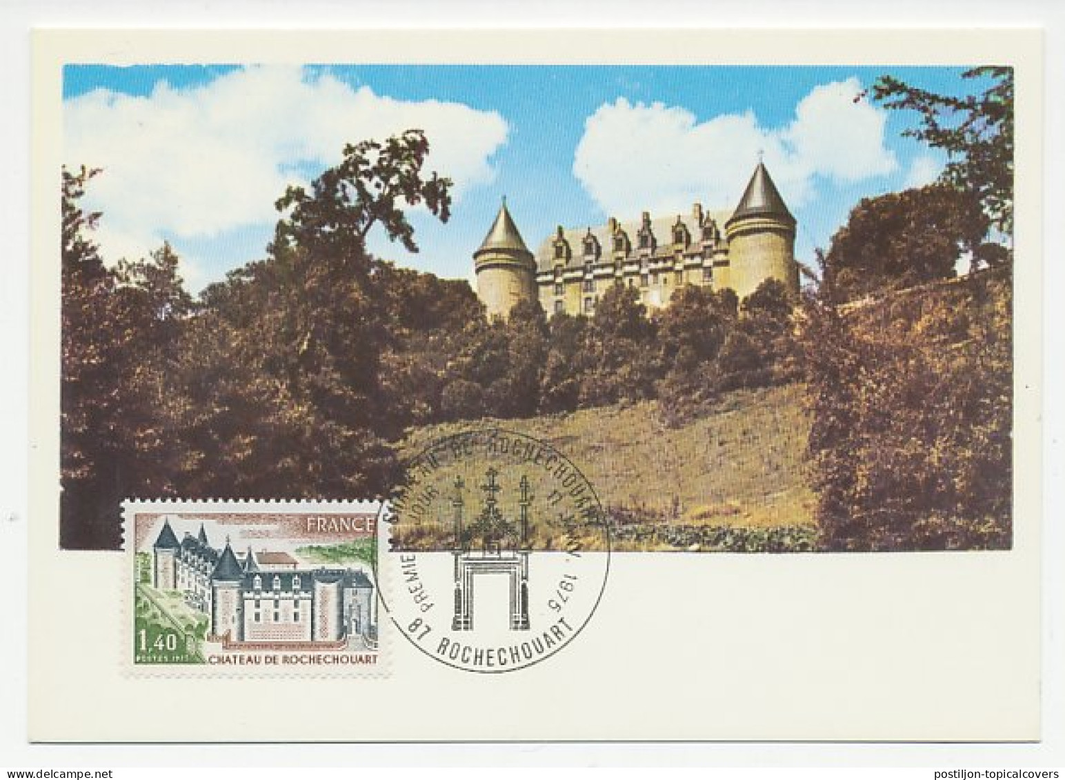 Maximum Card France 1975 Chateau De Rochechouart - Schlösser U. Burgen