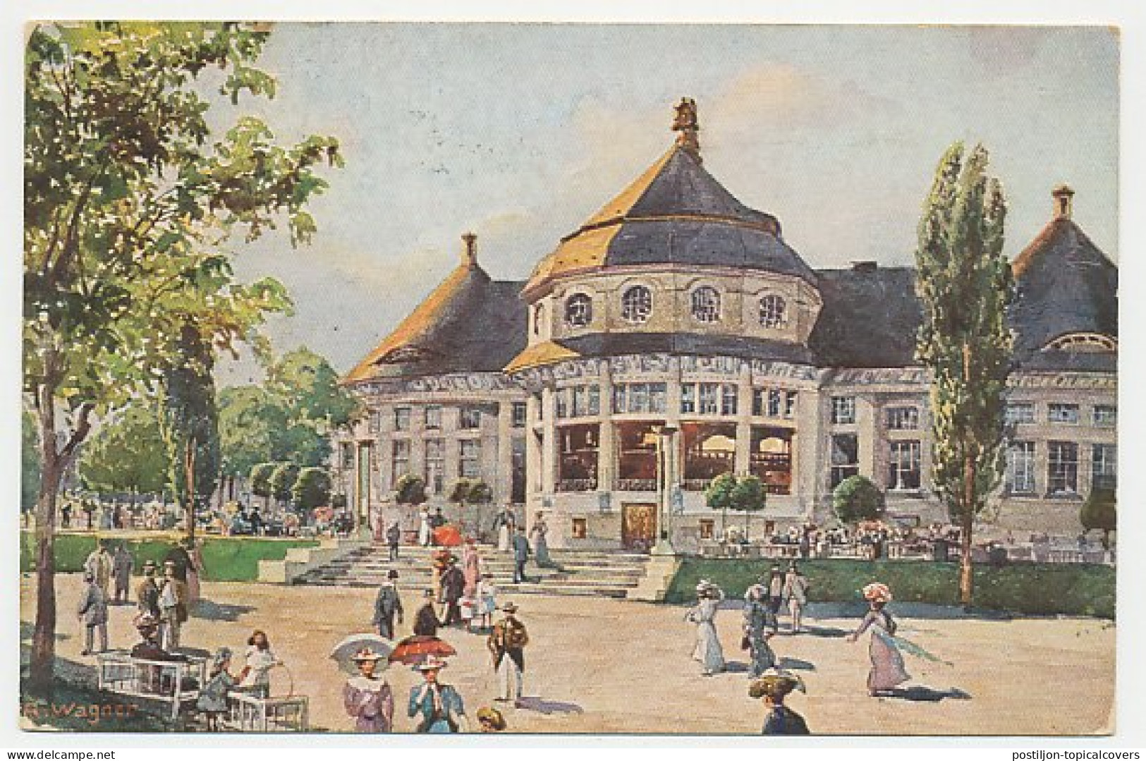 Postal Stationery Bayern 1912 Exhibition Restaurant - Child With Hoop - Parasol - Ohne Zuordnung