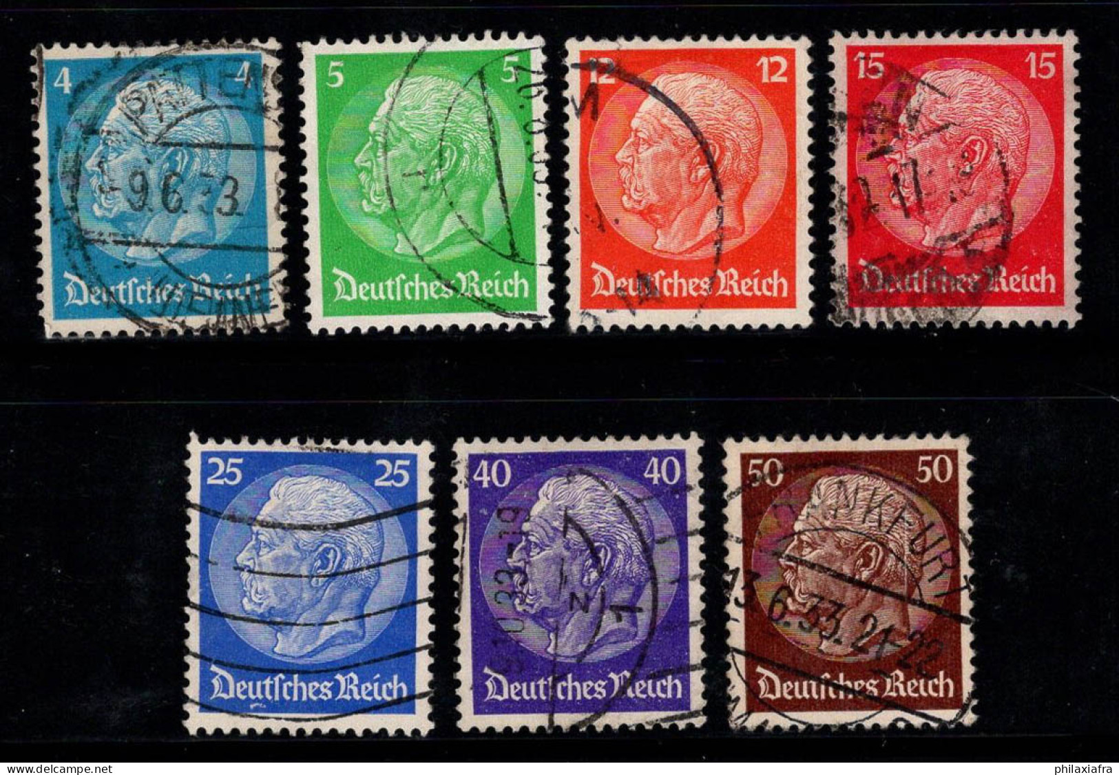 Empire Allemand 1932 Mi. 467-473 Oblitéré 100% Hindenburg - Used Stamps