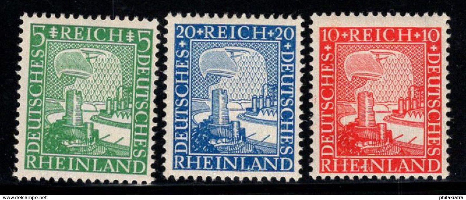 Empire Allemand 1925 Mi. 372-374 Neuf * MH 100% Rhénanie - Unused Stamps