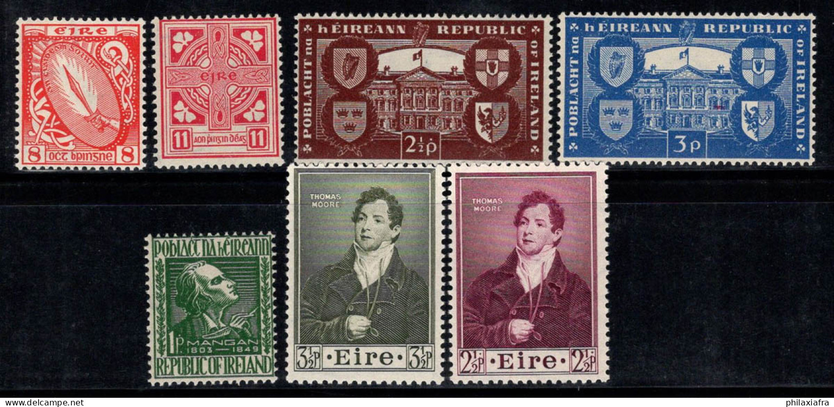 Irlande 1950 Mi. 106-110,114-115 Neuf * MH 100% Symboles, Célébrités - Nuevos