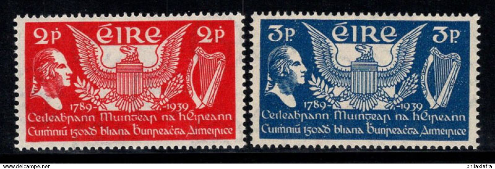 Irlande 1939 Mi. 69-70 Neuf * MH 100% Constitution, États-Unis - Ongebruikt