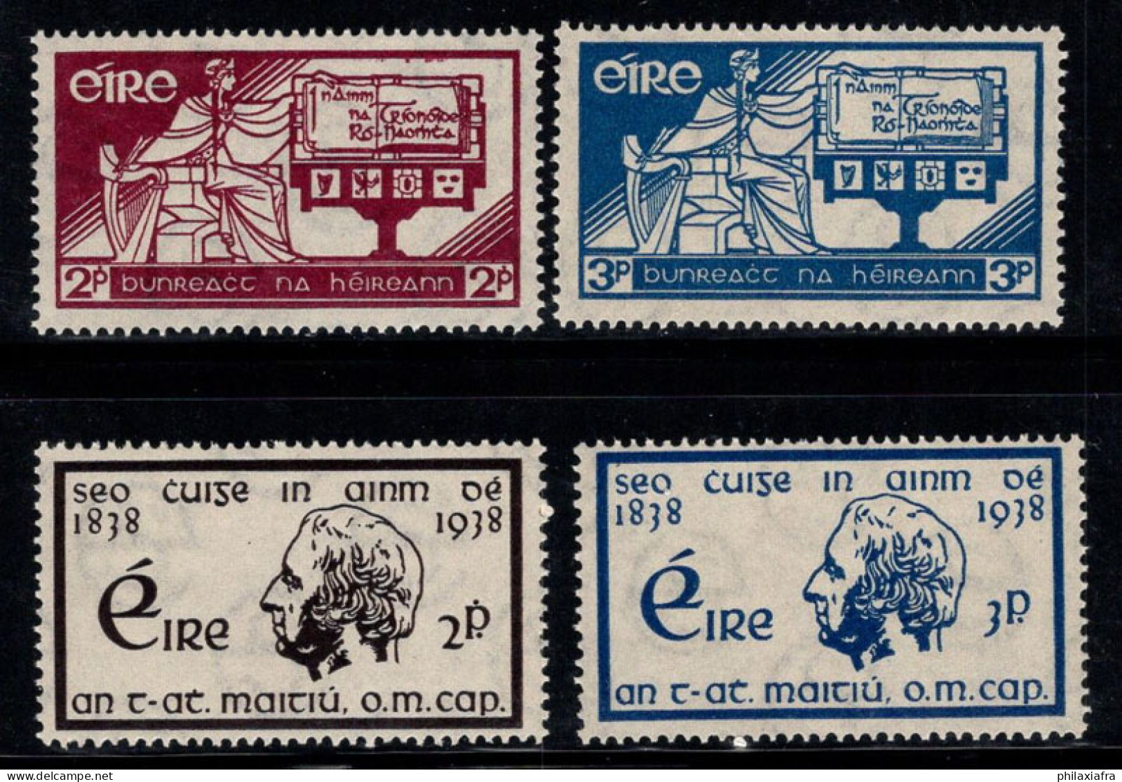 Irlande 1937-38 Mi. 65-68 Neuf * MH 100% Constitution, Mathew - Unused Stamps
