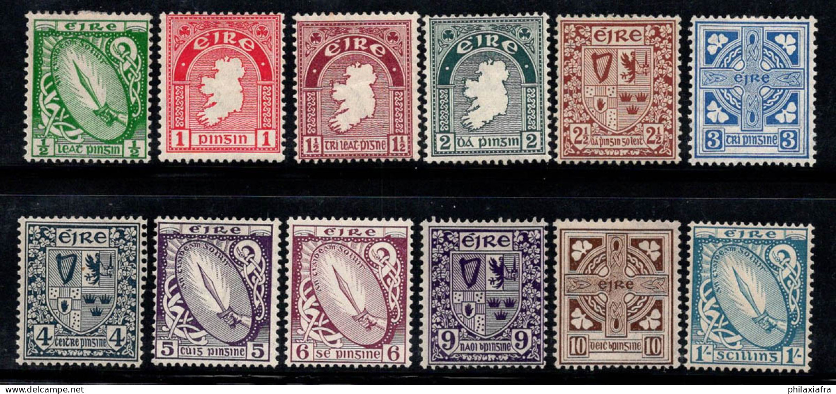 Irlande 1922 Mi. 40A-51A Neuf * MH 80% Symboles - Neufs