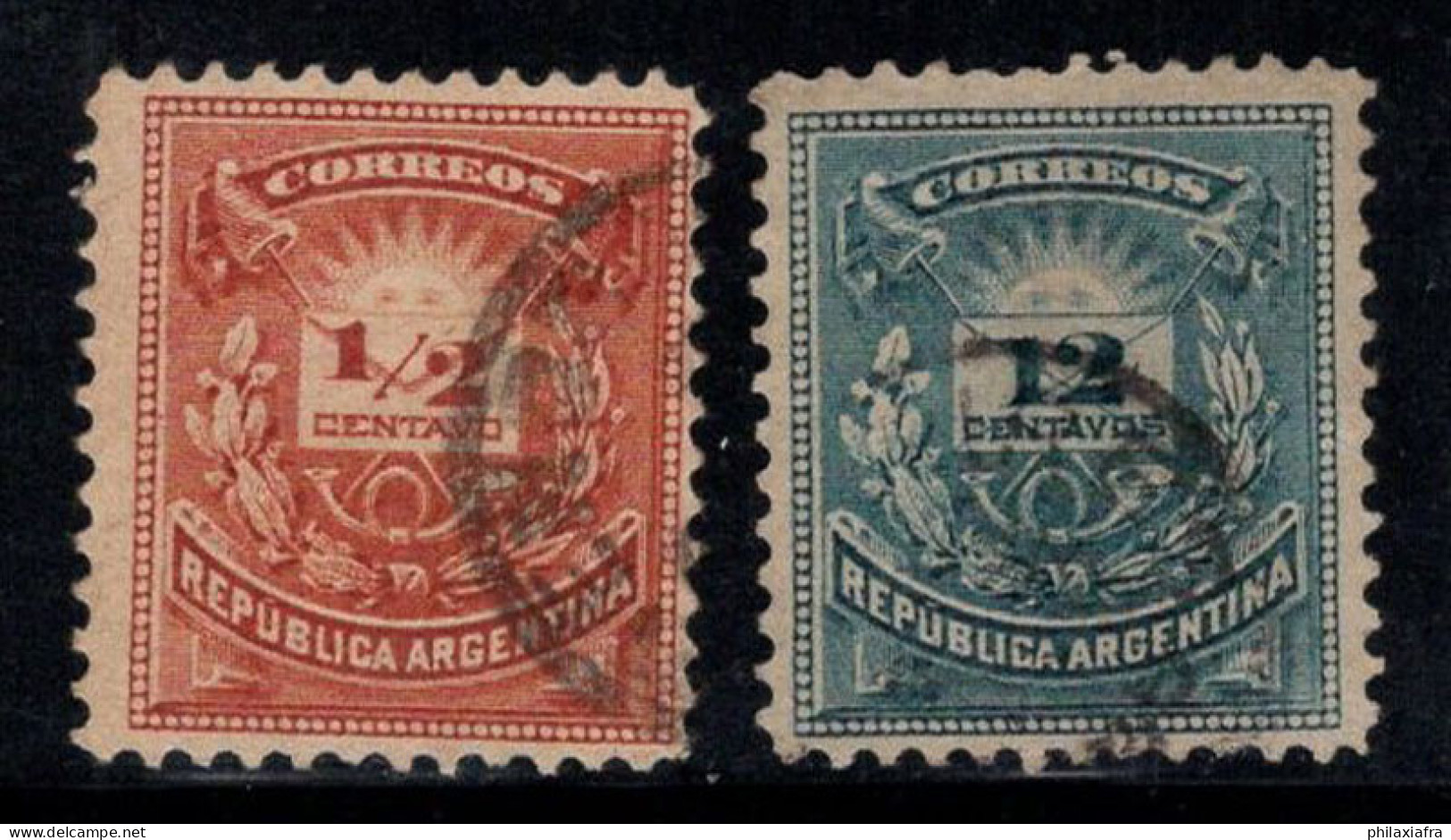 Argentine 1882 Mi. 39, 42 Oblitéré 100% Lettre, Klaxon Postal - Used Stamps