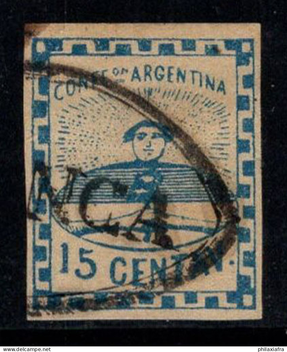 Argentine 1858 Mi. 3 Oblitéré 40% 15 C, Armoiries - Gebruikt