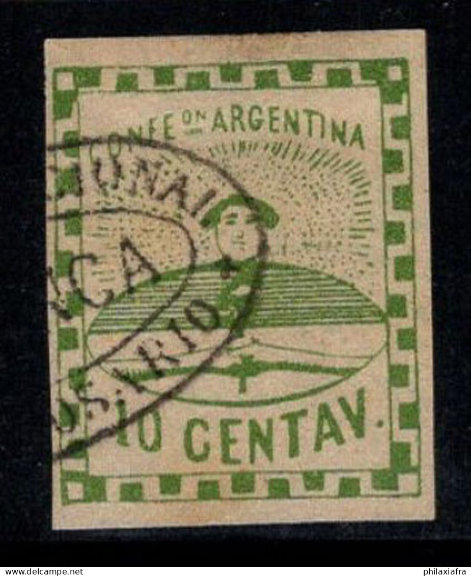 Argentine 1858 Mi. 2 Oblitéré 100% 10 C, Armoiries - Used Stamps