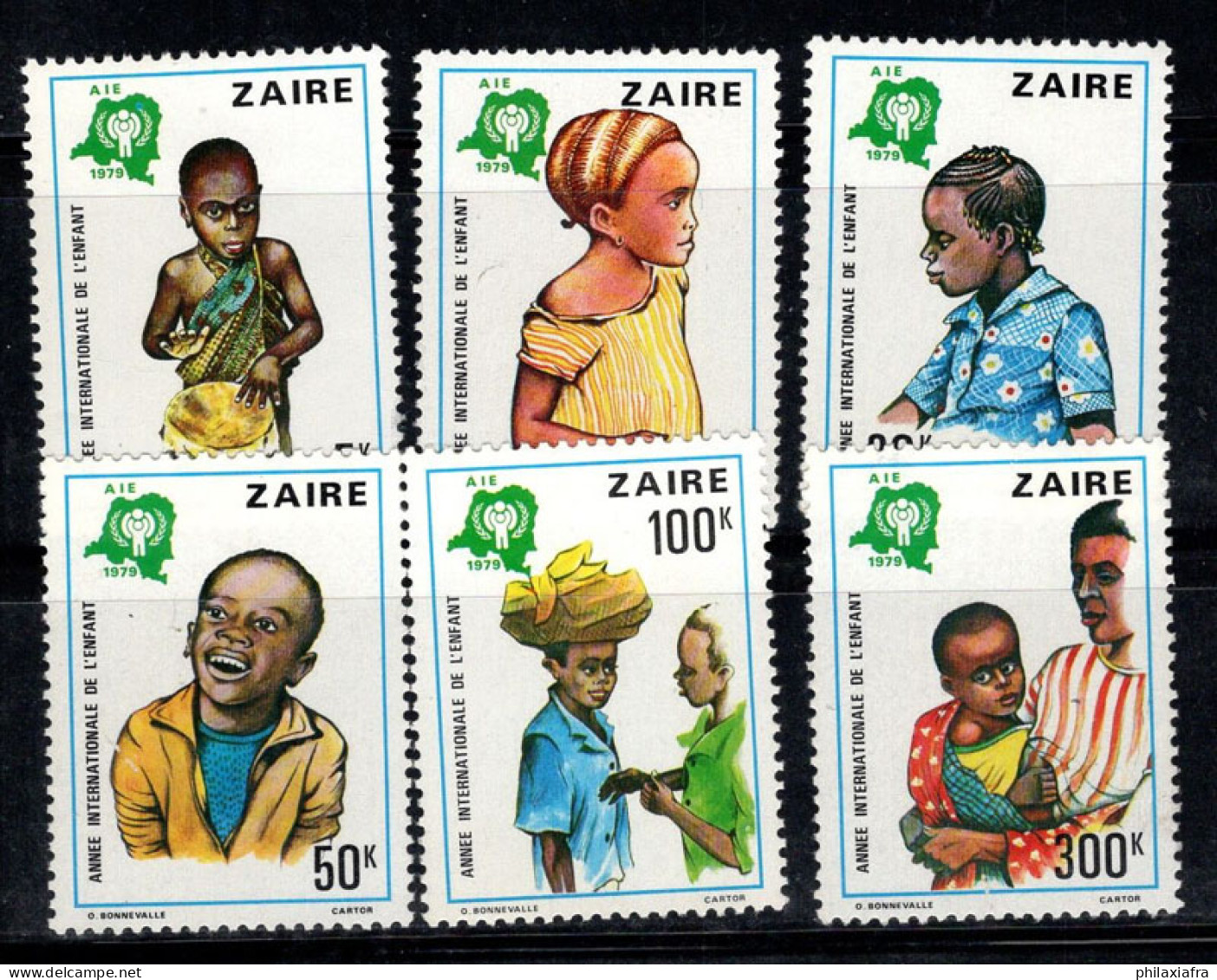 Zaïre 1979 Mi. 613-618 Sans Gomme 100% Enfants, Enfance - Nuevos