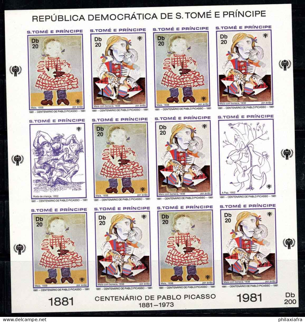 Sao Tomé-et-Principe 1981 Mi. 719B-720B Mini Feuille 100% Neuf ** Picasso - Sao Tome Et Principe