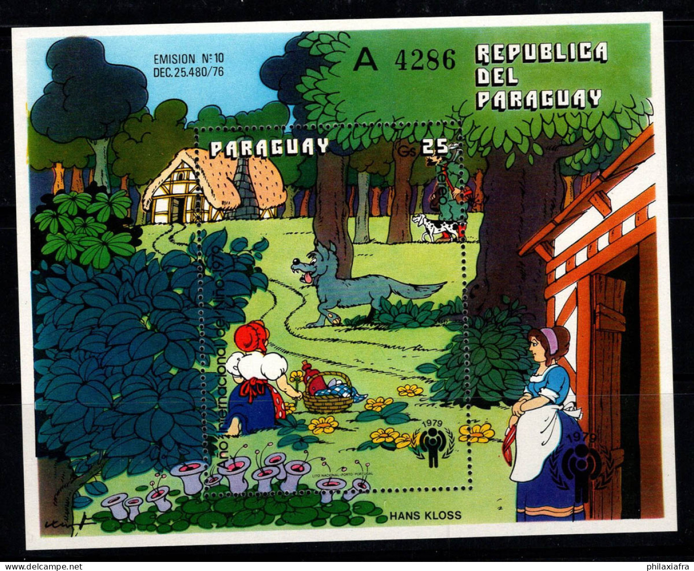 Paraguay 1979 Mi. Bl. 345 Bloc Feuillet 100% Neuf ** Enfants, Enfance, Contes De Fées - Paraguay