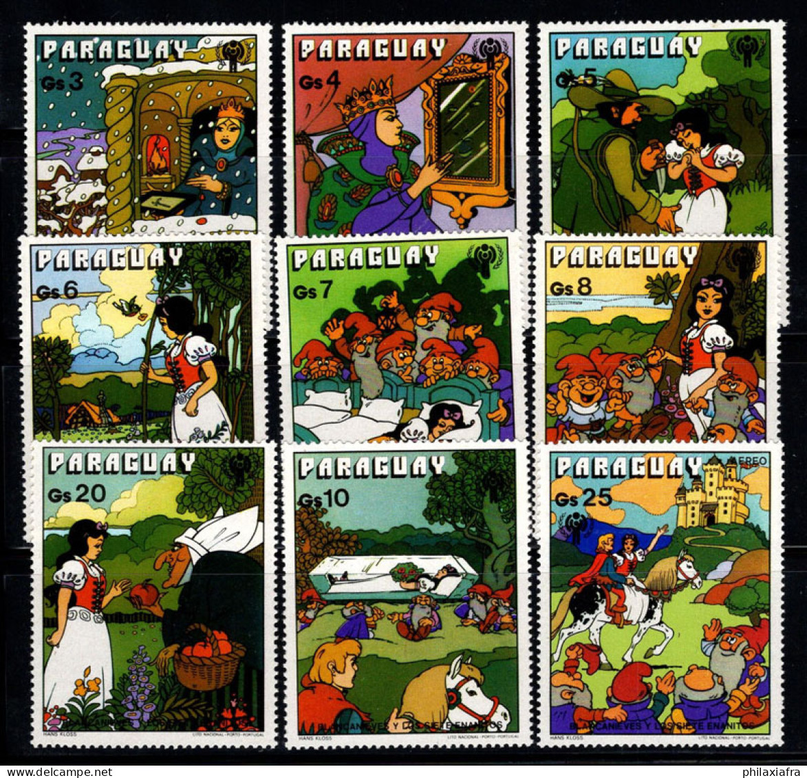 Paraguay 1978 Mi. 3112-3120 Neuf ** 100% Enfants, Enfance, Contes De Fées - Paraguay