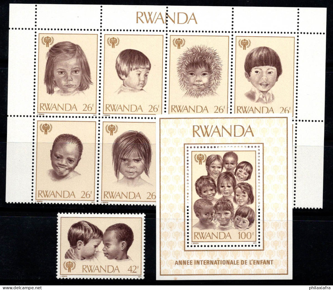 Rwanda 1979 Mi. Bl. 86, 992 Bloc Feuillet 100% Neuf ** Enfants, Enfance - Ungebraucht