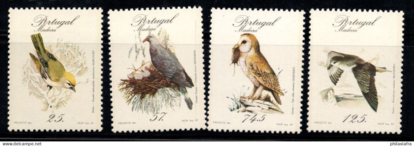 Madère 1987 Mi. 111A-114A Neuf ** 100% Oiseaux - Madeira