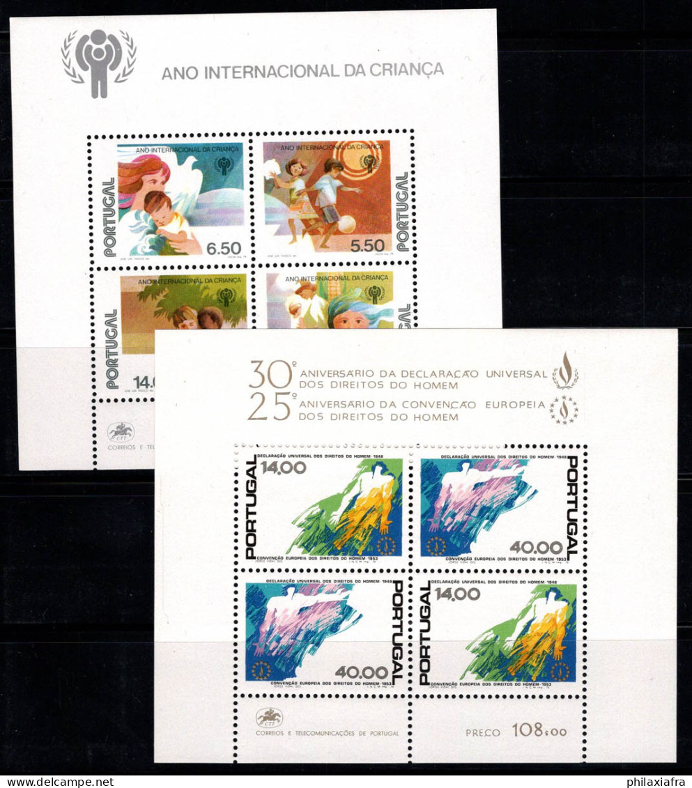 Portugal 1978-79 Mi. Bl. 24, 28 Bloc Feuillet 100% Neuf ** Europe, Enfants - Blocks & Sheetlets