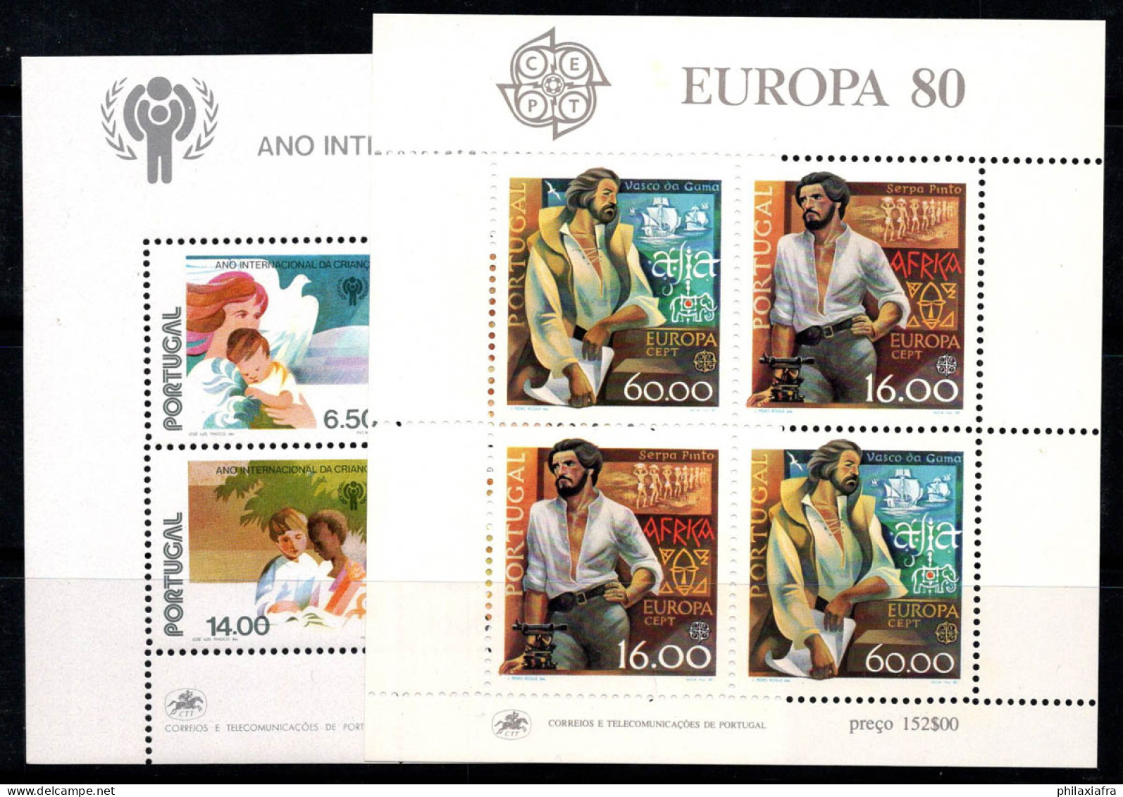 Portugal 1979-80 Mi. Bl. 28, 29 Bloc Feuillet 100% Neuf ** L'Europe Cept, Les Enfants - Blocks & Sheetlets