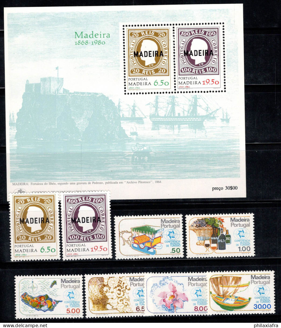 Madère 1980 Mi. Bl. 1, 62-69 Bloc Feuillet 100% Tourisme Neuf ** - Madeira