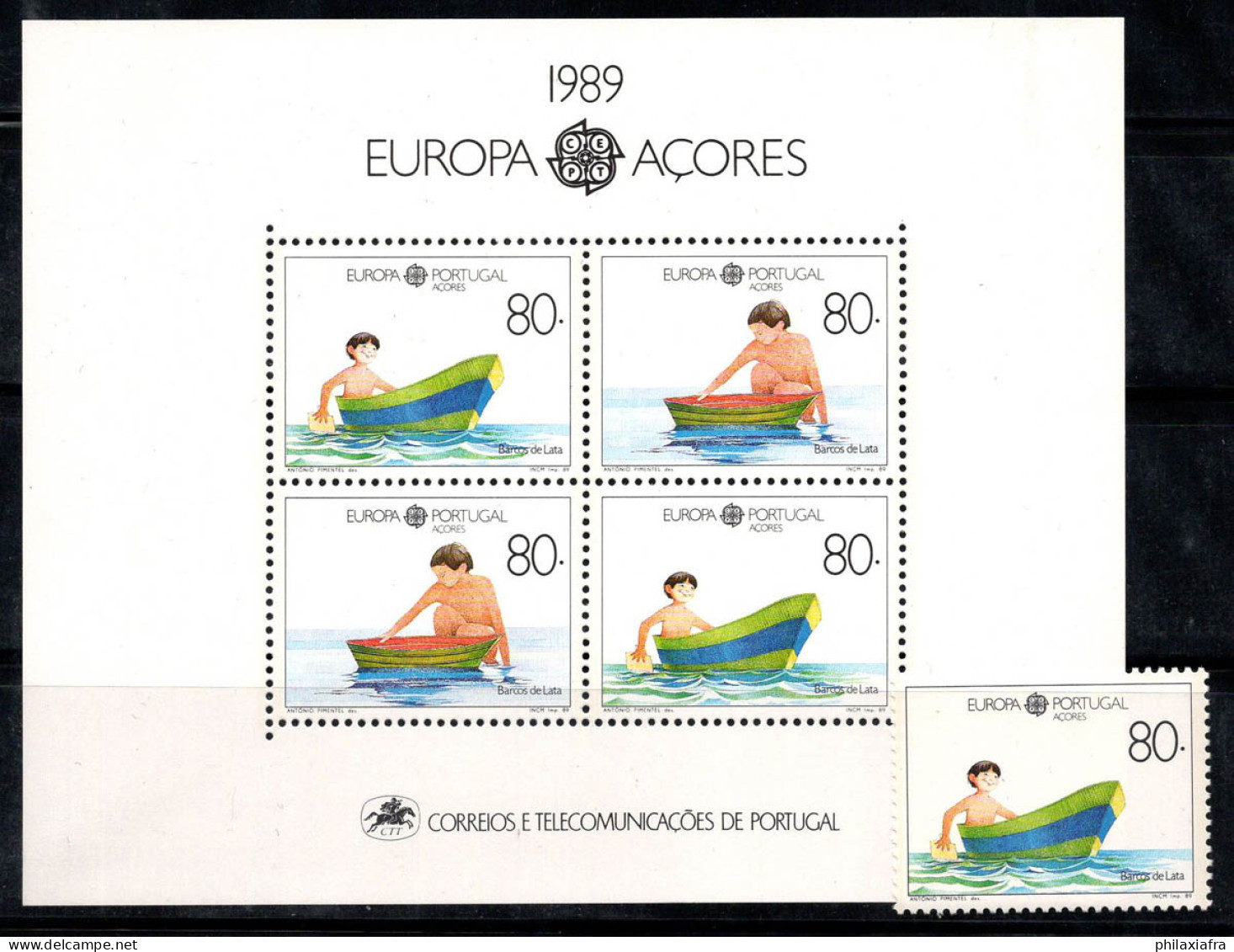 Açores 1989 Mi. Bl. 10, 402 Bloc Feuillet 100% Neuf ** L'Europe Cept, Les Enfants - Açores