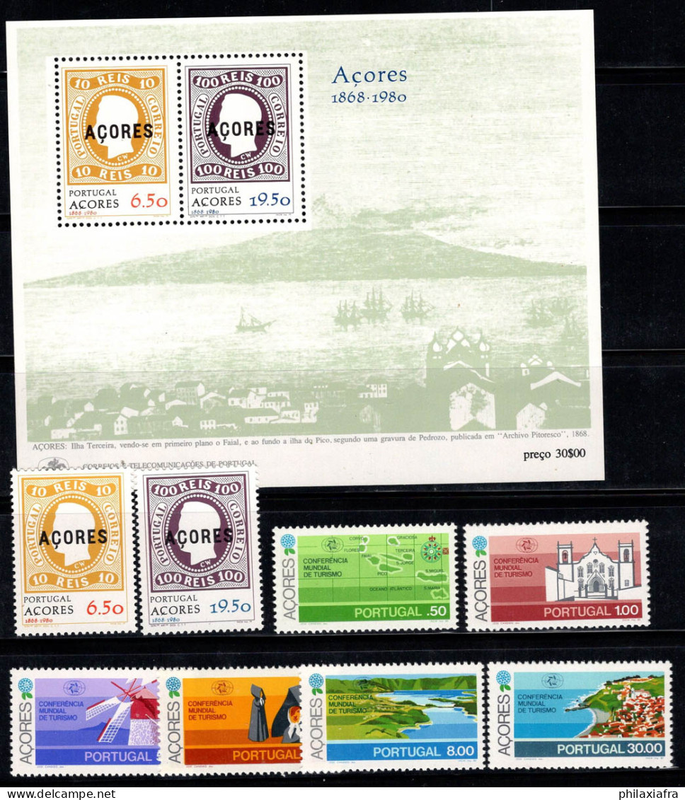 Açores 1980 Mi. Bl. 1, 334-341 Bloc Feuillet 100% Tourisme Neuf ** - Azoren