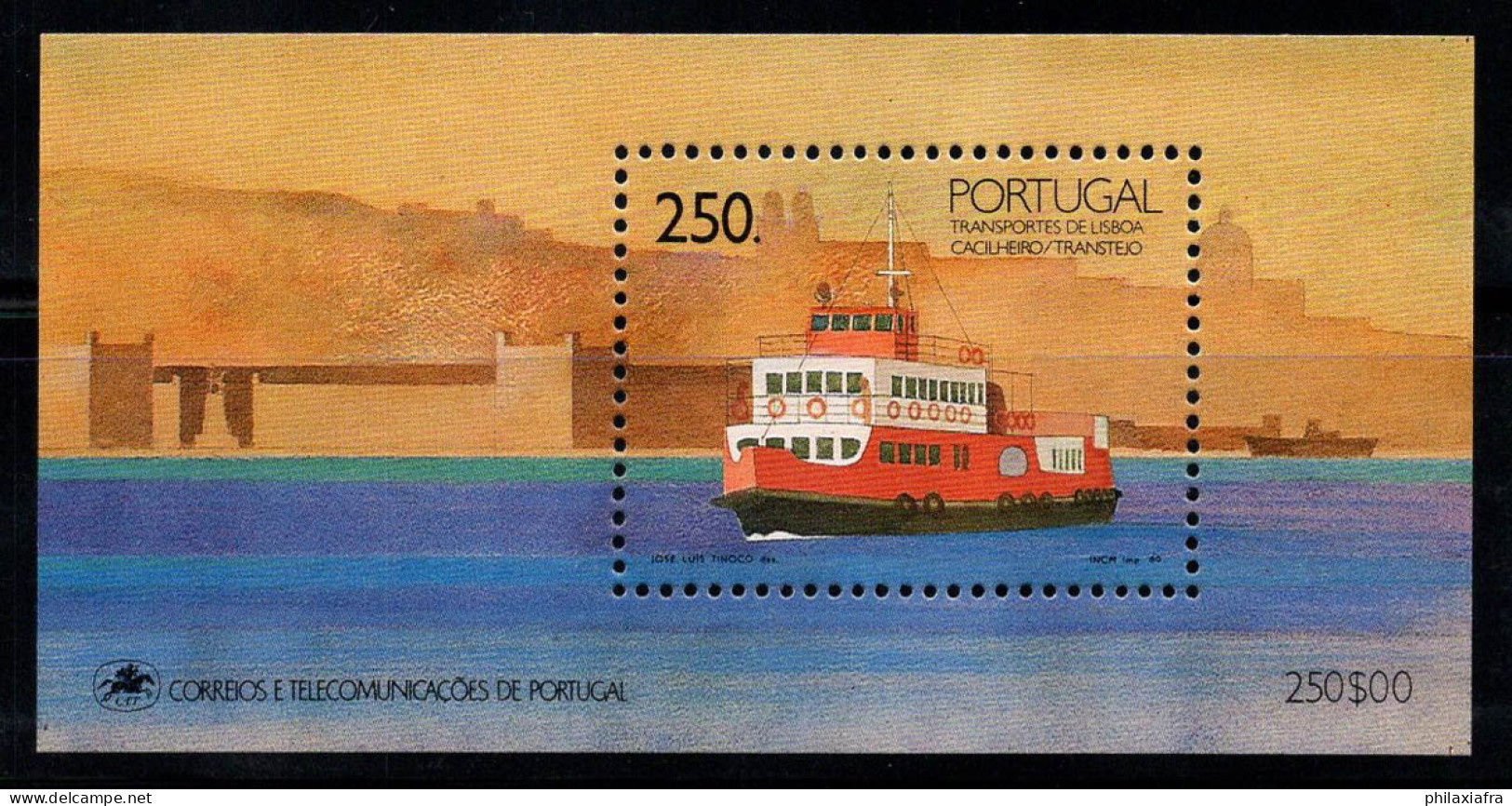 Portugal 1989 Mi. Bl. 65 Bloc Feuillet 100% Neuf ** Moyens De Transport - Blocs-feuillets