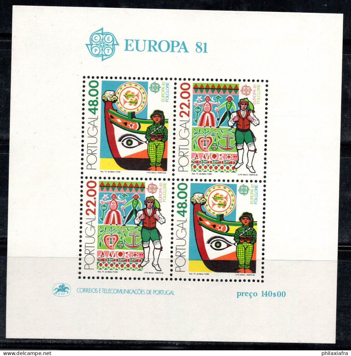 Portugal 1981 Mi. Bl. 32 Bloc Feuillet 100% Neuf ** Europe CEPT - Blocks & Sheetlets