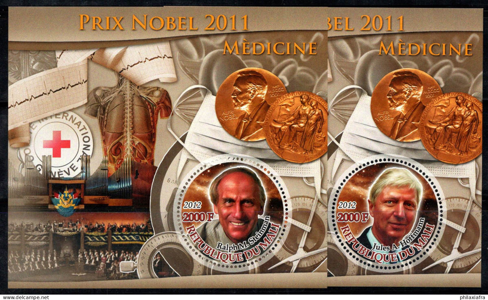 Mali 2012 Bloc Feuillet 100% Neuf ** Spécial, Prix Nobel, Médecine - Mali (1959-...)