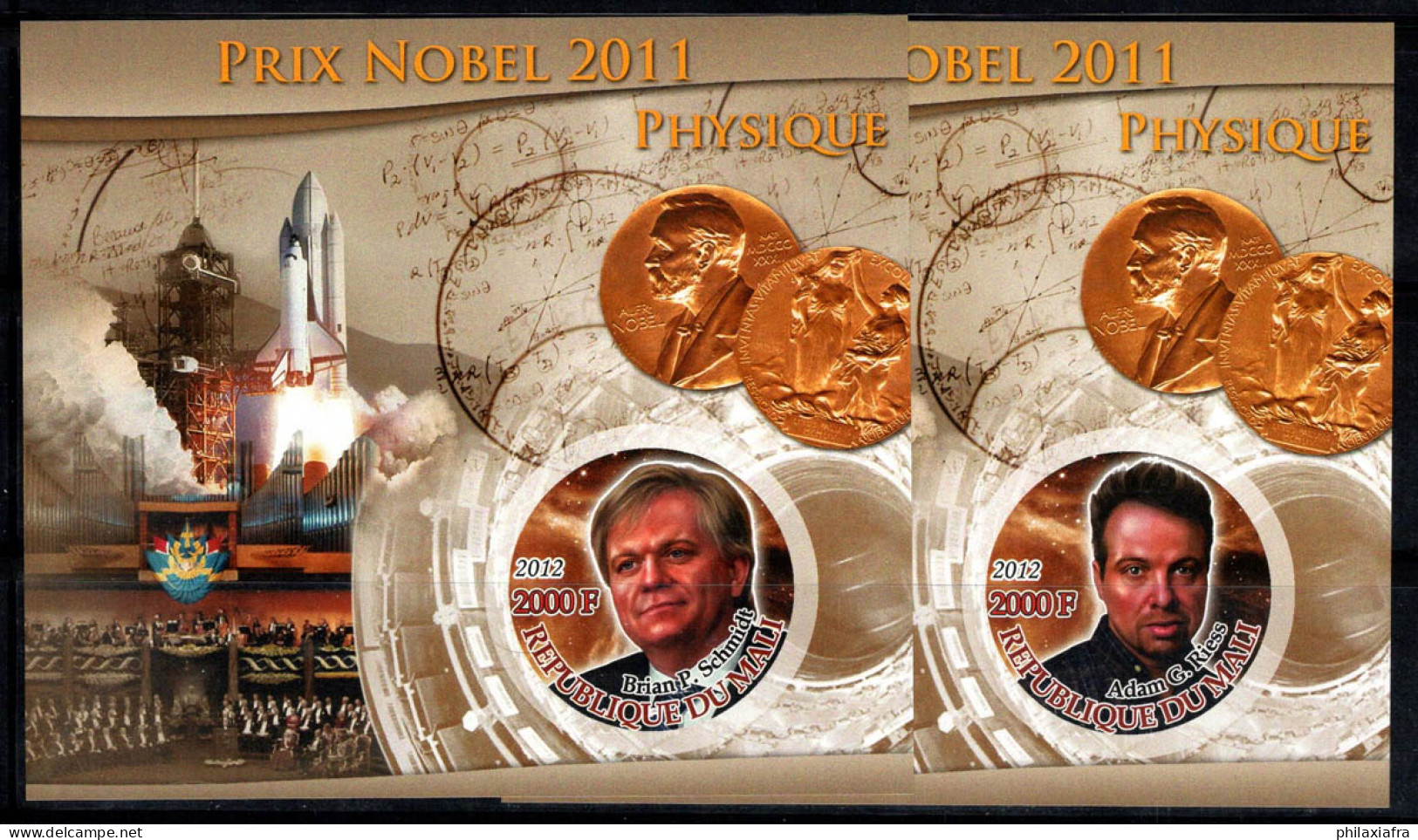Mali 2012 Bloc Feuillet 100% Neuf ** Non Dentelé Spécial,Prix Nobel, Physique - Malí (1959-...)