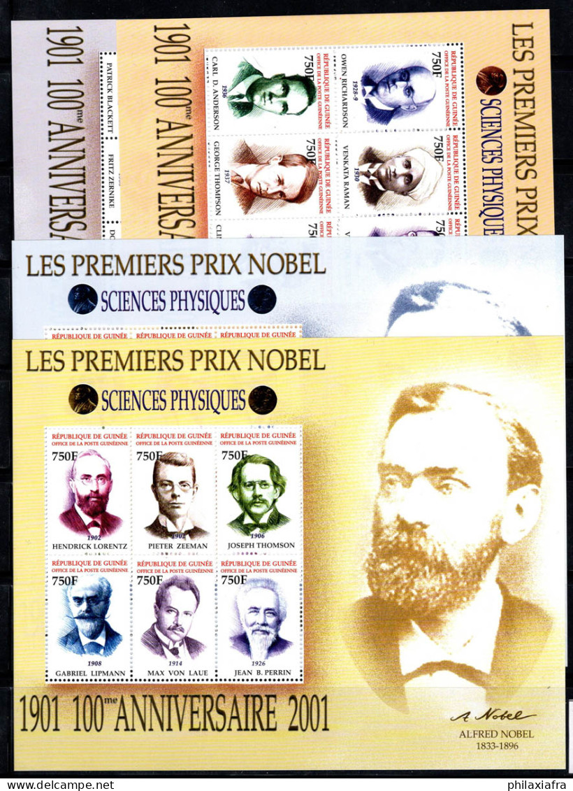 Guinée 2002 Mi. 3820-43 Mini Feuille 100% Neuf ** Lauréats Du Prix Nobel De Physique - Guinée (1958-...)