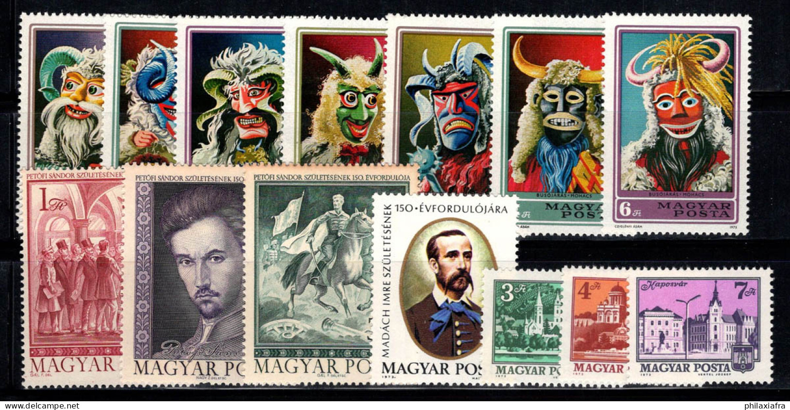 Hongrie 1972-73 Neuf ** 100% Buscho Masques,Personnalités,Paysages Urbains - Unused Stamps